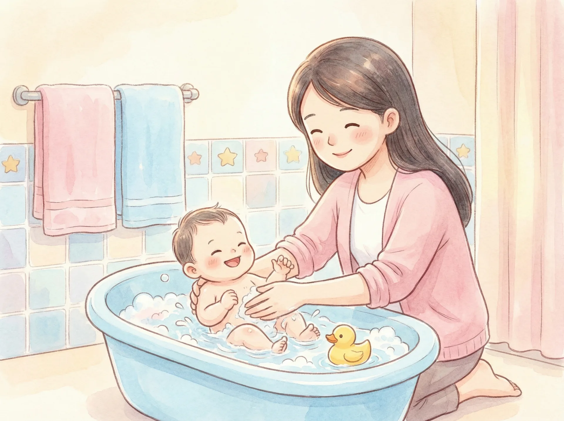 新生儿洗澡护理技巧 - 蜜芽视频